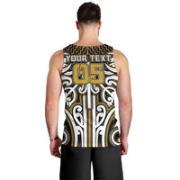 Custom Aotearoa Taranaki Men Tank Top Maori Tribal Pattern Mix Poutama LT05 - Polynesian Pride