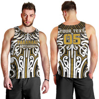 Custom Aotearoa Taranaki Men Tank Top Maori Tribal Pattern Mix Poutama LT05 - Polynesian Pride