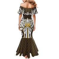 Custom Aotearoa Taranaki Mermaid Dress Maori Tribal Pattern Mix Poutama LT05 - Polynesian Pride
