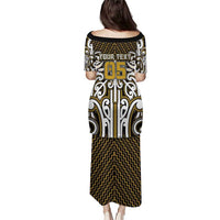 Custom Aotearoa Taranaki Puletasi Maori Tribal Pattern Mix Poutama LT05 - Polynesian Pride