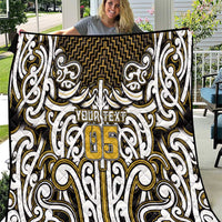 Custom Aotearoa Taranaki Quilt Maori Tribal Pattern Mix Poutama LT05 Yellow - Polynesian Pride