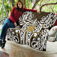 Custom Aotearoa Taranaki Quilt Maori Tribal Pattern Mix Poutama LT05 - Polynesian Pride