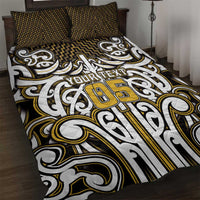 Custom Aotearoa Taranaki Quilt Bed Set Maori Tribal Pattern Mix Poutama LT05 Yellow - Polynesian Pride