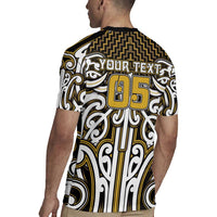Custom Aotearoa Taranaki Rugby Jersey Maori Tribal Pattern Mix Poutama LT05 - Polynesian Pride