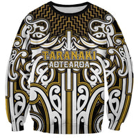 Custom Aotearoa Taranaki Sweatshirt Maori Tribal Pattern Mix Poutama LT05 Unisex Yellow - Polynesian Pride