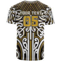 Custom Aotearoa Taranaki T Shirt Maori Tribal Pattern Mix Poutama LT05 - Polynesian Pride