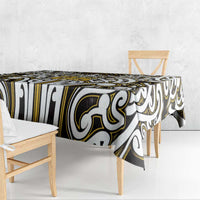 Custom Aotearoa Taranaki Tablecloth Maori Tribal Pattern Mix Poutama LT05 - Polynesian Pride