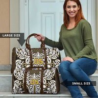 Custom Aotearoa Taranaki Travel Bag Maori Tribal Pattern Mix Poutama LT05 - Polynesian Pride