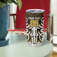 Custom Aotearoa Taranaki Tumbler Cup Maori Tribal Pattern Mix Poutama LT05 - Polynesian Pride