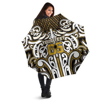 Custom Aotearoa Taranaki Umbrella Maori Tribal Pattern Mix Poutama LT05 - Polynesian Pride