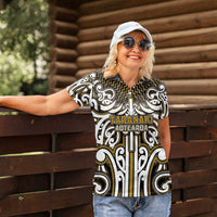 Custom Aotearoa Taranaki Women Polo Shirt Maori Tribal Pattern Mix Poutama LT05 - Polynesian Pride