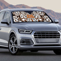 Custom Aotearoa Waikato Auto Sun Shade Maori Tribal Pattern Mix Poutama LT05 - Polynesian Pride
