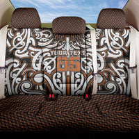 Custom Aotearoa Waikato Back Car Seat Cover Maori Tribal Pattern Mix Poutama LT05 One Size Orange - Polynesian Pride