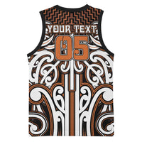 Custom Aotearoa Waikato Basketball Jersey Maori Tribal Pattern Mix Poutama LT05 - Polynesian Pride