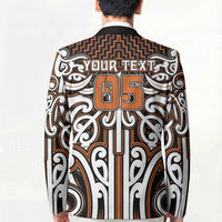 Custom Aotearoa Waikato Blazer Maori Tribal Pattern Mix Poutama LT05 - Polynesian Pride
