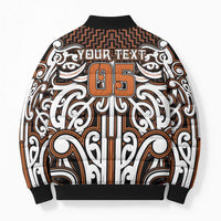 Custom Aotearoa Waikato Bomber Puffer Jacket Maori Tribal Pattern Mix Poutama LT05 - Polynesian Pride