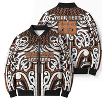 Custom Aotearoa Waikato Bomber Puffer Jacket Maori Tribal Pattern Mix Poutama LT05 - Polynesian Pride