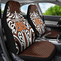 Custom Aotearoa Waikato Car Seat Cover Maori Tribal Pattern Mix Poutama LT05 - Polynesian Pride