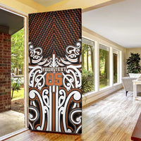 Custom Aotearoa Waikato Door Cover Maori Tribal Pattern Mix Poutama LT05 - Polynesian Pride