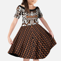 Custom Aotearoa Waikato Family Matching Long Sleeve Bodycon Dress and Hawaiian Shirt Maori Tribal Pattern Mix Poutama
