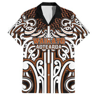 Custom Aotearoa Waikato Family Matching Off The Shoulder Long Sleeve Dress and Hawaiian Shirt Maori Tribal Pattern Mix Poutama