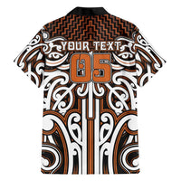 Custom Aotearoa Waikato Family Matching Off Shoulder Short Dress and Hawaiian Shirt Maori Tribal Pattern Mix Poutama