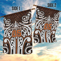 Custom Aotearoa Waikato Garden Flag Maori Tribal Pattern Mix Poutama