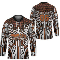 Custom Aotearoa Waikato Hockey Jersey Maori Tribal Pattern Mix Poutama LT05 - Polynesian Pride