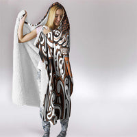 Custom Aotearoa Waikato Hooded Blanket Maori Tribal Pattern Mix Poutama LT05 - Polynesian Pride