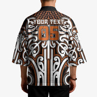 Custom Aotearoa Waikato Kimono Maori Tribal Pattern Mix Poutama LT05 - Polynesian Pride