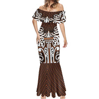 Custom Aotearoa Waikato Mermaid Dress Maori Tribal Pattern Mix Poutama LT05 - Polynesian Pride