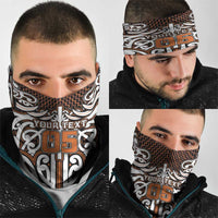 Custom Aotearoa Waikato Neck Gaiter Maori Tribal Pattern Mix Poutama LT05 - Polynesian Pride