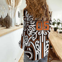 Custom Aotearoa Waikato Women Casual Shirt Maori Tribal Pattern Mix Poutama LT05 - Polynesian Pride