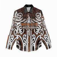 Custom Aotearoa Waikato Women Casual Shirt Maori Tribal Pattern Mix Poutama LT05 - Polynesian Pride