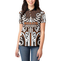 Custom Aotearoa Waikato Women Polo Shirt Maori Tribal Pattern Mix Poutama LT05 - Polynesian Pride