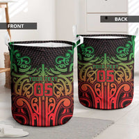 Custom Aotearoa Tuhoe Laundry Basket Maori Tribal Pattern Mix Poutama LT05 - Polynesian Pride