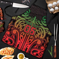 Custom Aotearoa Tuhoe Apron Maori Tribal Pattern Mix Poutama LT05 Black - Polynesian Pride