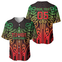 Custom Aotearoa Tuhoe Baseball Jersey Maori Tribal Pattern Mix Poutama LT05 - Polynesian Pride