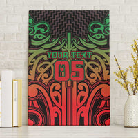 Custom Aotearoa Tuhoe Canvas Wall Art Maori Tribal Pattern Mix Poutama LT05 Without Frame Black - Polynesian Pride