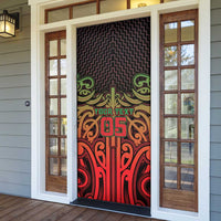 Custom Aotearoa Tuhoe Door Cover Maori Tribal Pattern Mix Poutama LT05 - Polynesian Pride