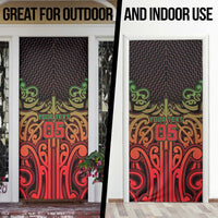 Custom Aotearoa Tuhoe Door Cover Maori Tribal Pattern Mix Poutama LT05 - Polynesian Pride