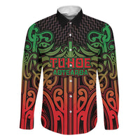 Custom Aotearoa Tuhoe Family Matching Tank Maxi Dress and Hawaiian Shirt Maori Tribal Pattern Mix Poutama