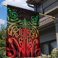 Custom Aotearoa Tuhoe Garden Flag Maori Tribal Pattern Mix Poutama LT05 - Polynesian Pride