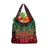 Custom Aotearoa Tuhoe Grocery Bag Maori Tribal Pattern Mix Poutama LT05 1-pack One Size Black - Polynesian Pride