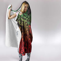 Custom Aotearoa Tuhoe Hooded Blanket Maori Tribal Pattern Mix Poutama LT05 - Polynesian Pride