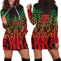 Custom Aotearoa Tuhoe Hoodie Dress Maori Tribal Pattern Mix Poutama LT05 - Polynesian Pride