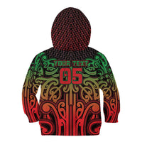 Custom Aotearoa Tuhoe Kid Hoodie Maori Tribal Pattern Mix Poutama LT05 - Polynesian Pride