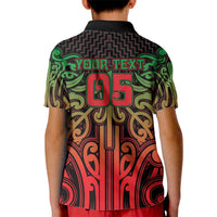 Custom Aotearoa Tuhoe Kid Polo Shirt Maori Tribal Pattern Mix Poutama LT05 - Polynesian Pride