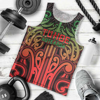 Custom Aotearoa Tuhoe Men Tank Top Maori Tribal Pattern Mix Poutama LT05 - Polynesian Pride