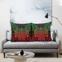 Custom Aotearoa Tuhoe Pillow Cover Maori Tribal Pattern Mix Poutama LT05 - Polynesian Pride